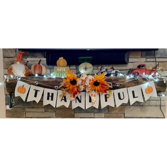 Fall Sunflower Lantern Swag: Autumn Mantle Centerpiece - Picture 5 of 10